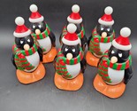 Six (6) Vintage Chilly Willy Penguin Empire Blow Mold Christmas Pathway ... - $44.54