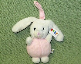 Bobo Buddies Betsy Bunny Plush Chime Rattle Roly Poly Round Baby 6&quot; Toy With Tag - £8.63 GBP