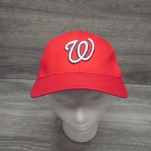 Team MLB Washington Nationals Hat Men Adjustable Cap Strap Back Red Whit... - £17.11 GBP