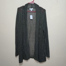 Dressbarn Knit Cardigan Sweater long Sleeve olive GREEN SZ XL NEW - $54.96