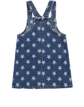 Toddler Jean Overall Dress Blue Denim Star Spangled - £7.22 GBP