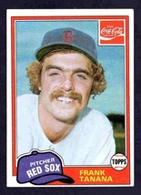 Boston Red Sox Frank Tanana 1981 Topps Coca Cola Coke Baseball Card #7 ex/em  - £0.58 GBP