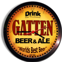 GATTEN BEER and ALE BREWERY CERVEZA WALL CLOCK - £23.58 GBP