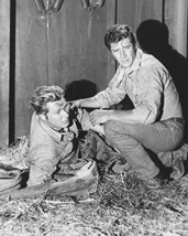 Laramie Robert Fuller John Smith In Barn 8X10 B&W Photo 16x20 Canvas Giclee - $69.99