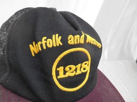 Old Vtg Norfolk &amp; Western Railroad Railways Trucker Snapback Cap Hat Mesh Foam T - £23.73 GBP