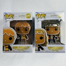 New! Set of 2 Hermione &amp; Ron Funko Pop! Harry Potter Gingerbread Vinyl F... - $29.99