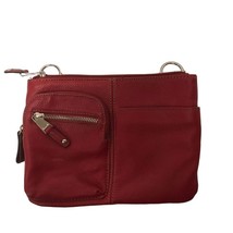 Tignanello Red Leather Crossbody or Hip Bag Purse - $17.64