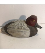 Wood Carved Miniature Redhead Duck Fork Art Nicely Painted 4.5” - $348.43 MXN