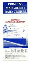 Princess Marguerite Daily Cruises Brochure Seattle Washington Victoria B... - $11.88