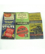 3 Vintage Matchbook Covers Utilite, Acme Batteries, McClaren Tires Autoc... - £22.41 GBP