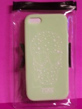 Victoria&#39;s Secret PINK Iphone phone Case Cover Soft Lime Green Skull  NEW 5 - £7.46 GBP