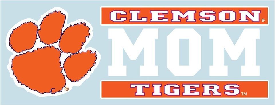 Clemson Tigers MOM 6&quot; Decal Sticker OFFICIALLY LICENSED!! - $12.19