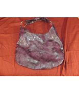 Women&#39;s Large Purple Purse With Silver Ring Strap Connections wc 12220 - $17.64 CAD