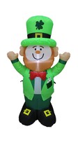 4 Foot Tall St Patrick&#39;s Day LED Inflatable Leprechaun Shamrock Yard Dec... - $728.58 MXN