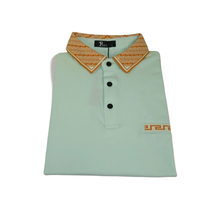 Men Sports Shirt PAZO by DE-NIKO Short Sleeves Cotton Polo Shirt DBK2303 Mint image 6