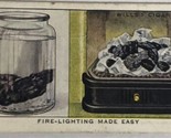 Wills Cigarette Tobacco Card Vintage #13 Fire Lighting Made Easy - $2.96