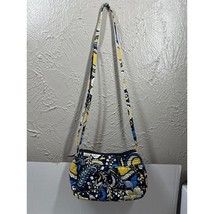 Vera Bradley Ellie Blue Purse Tote Handbag Blue Yellow &amp; Wallet Wristlet... - $38.45
