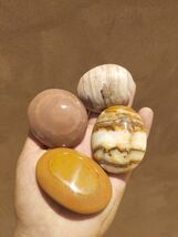 Wholesale Lot of 4 Natural Agate Palm Stones – Crystal Healing &amp; Energy ... - $10.89