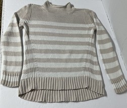 J. Crew Always 1988 Women&#39;s M Cotton Rollneck Fisherman Sweater Striped ... - $27.96