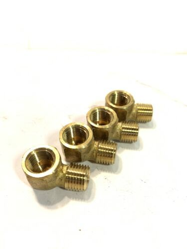 Pack Of 4 Forged Brass 1/4 Female NPT to 1/4 Male NPT Street Elbow 90 De... - $26.00