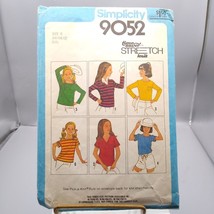 Vintage Sewing PATTERN Simplicity 9052, Girls 1979 Pullover Tops, Child Size K - £6.13 GBP