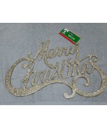 Christmas House Merry  Christmas Decor Gold Glitter - €13,62 EUR