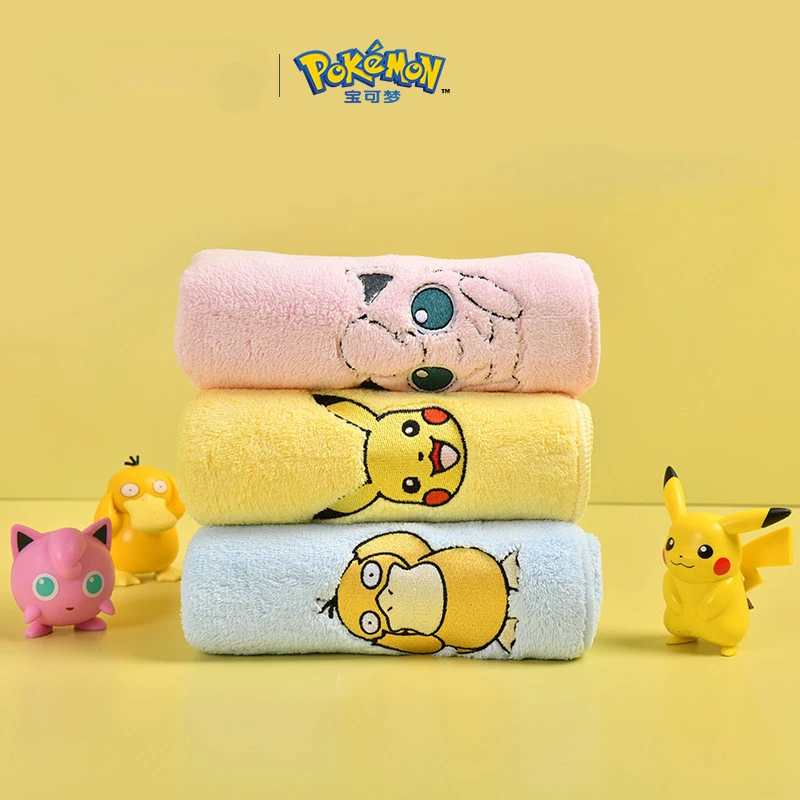 Pokmon Series Pikachu Coral Velvet Adult Towel Soft Strong Absorbency Cute - £7.47 GBP+