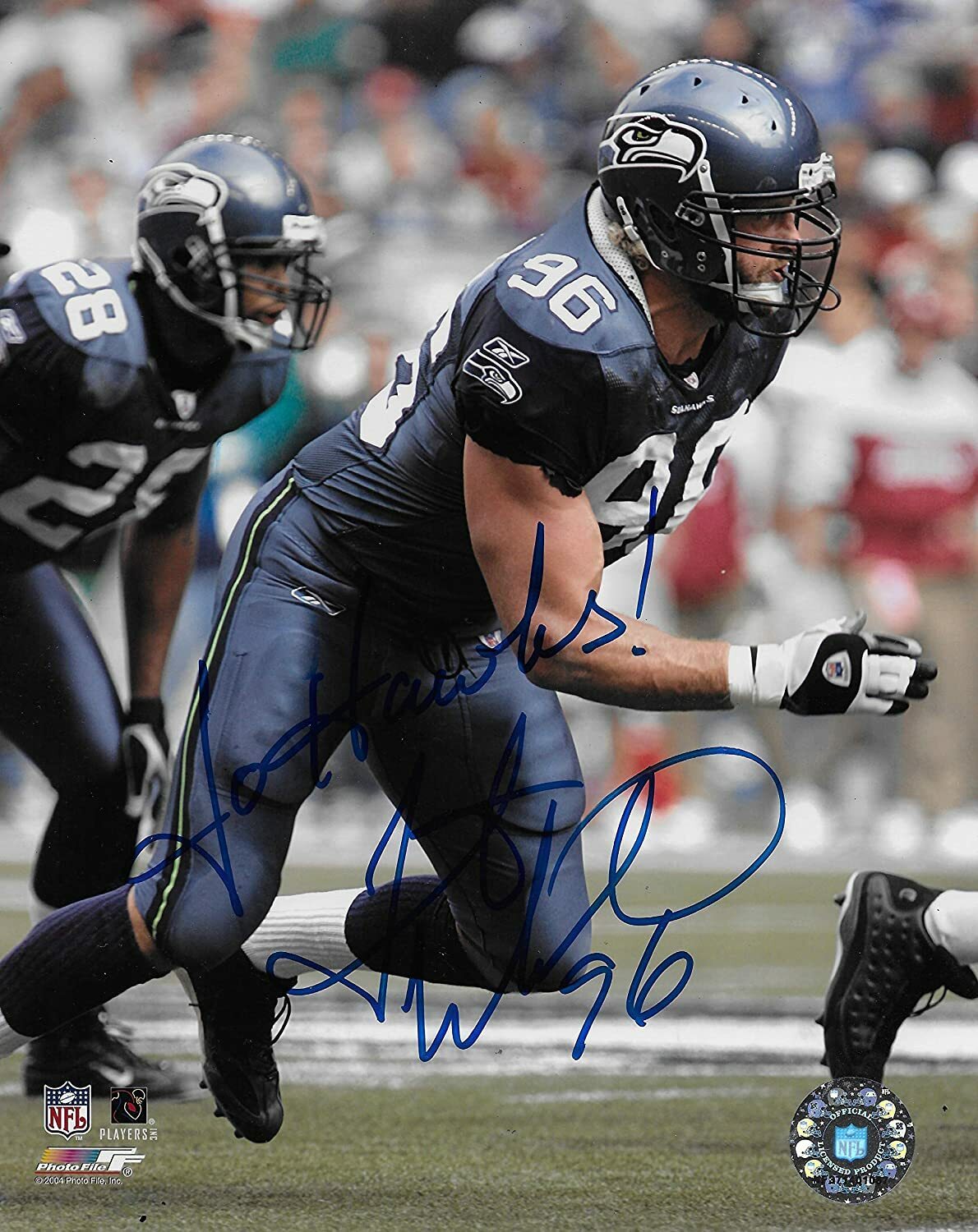 Grant Wistrom Seattle Seahawks signed autographed 8x10 photo COA  - $64.34