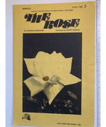 The Rose Vintage Sheet Music Fox Fanfare Music 1980-Jerry Nowak With Lyrics - £3.87 GBP