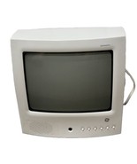 VINTAGE 1999 GE SPACEMAKER 9" SMALL GAMING CRT TUBE TV  model 09GP110 white - $57.31