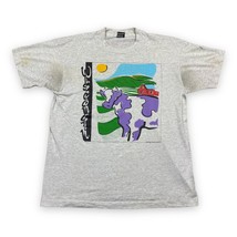 Vtg 90s Wisconsin Cow Graphic Tee T-shirt Adult XL USA FOTL Colorful Field 1993 - £19.45 GBP
