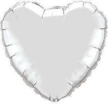 Silver Heart Shaped Balloon - $1.47