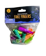 Halloween Pack 16ct Fake Fingers Purple/Green/Orange Plastic 3+ - $25.64 CAD