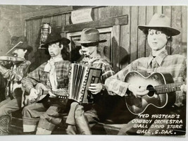 Ted Hustead’s Cowboy Orchestra Wall Drug Store South Dakota RPPC Postcard Creepy - £11.61 GBP