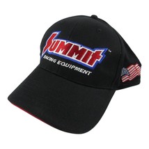 Summit Racing Equipment Baseball Cap Mens Black OS Adjustable Embroidered Logo - £7.85 GBP