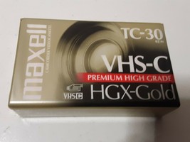 Maxell HGX-Gold TC-30 VHS-C Camcorder Video Cassette Tape Brand New Sealed - $6.92