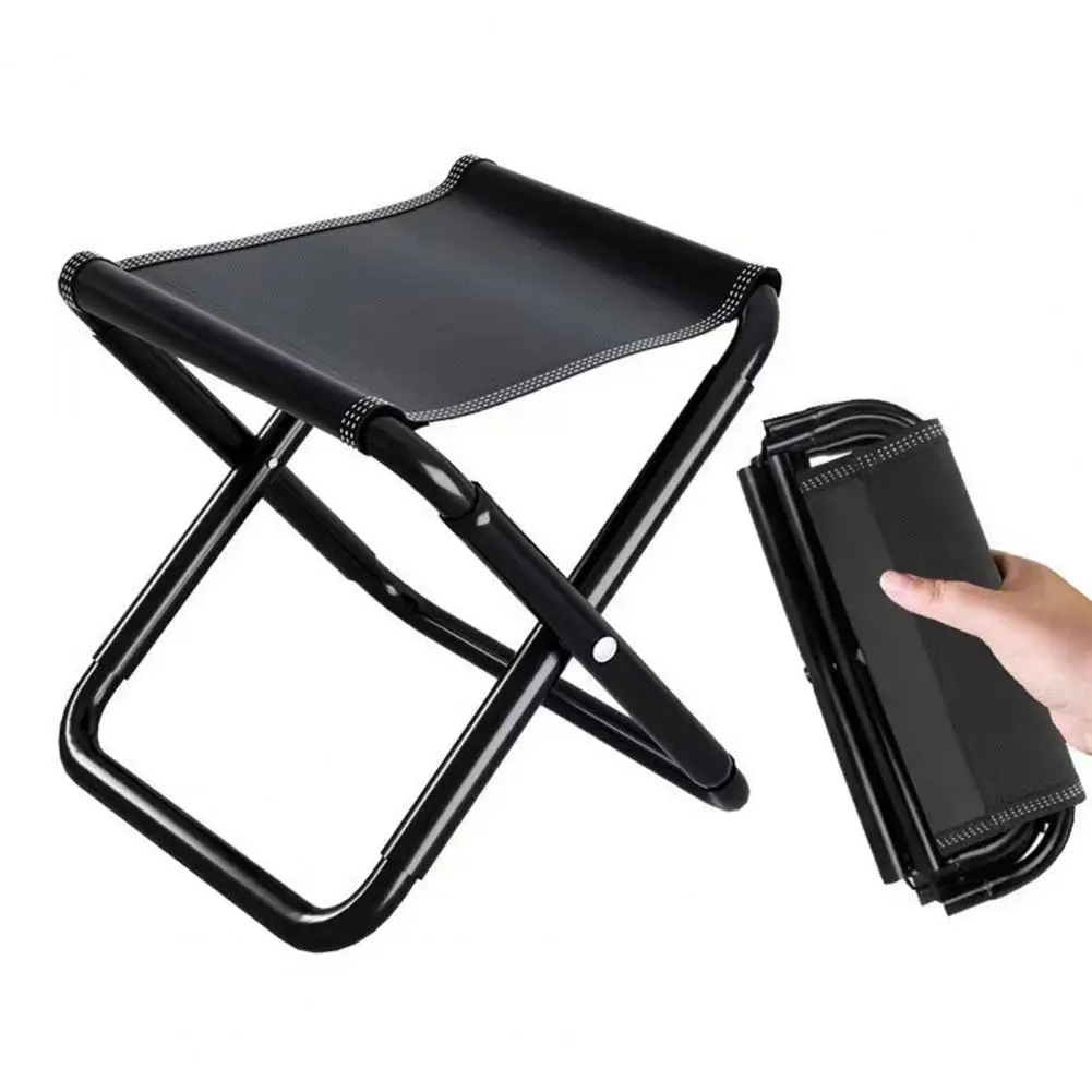 1 Set Travel Stool Foldable Strong Bearing Capacity Sit Outdoor Folding Chairs - £18.13 GBP+