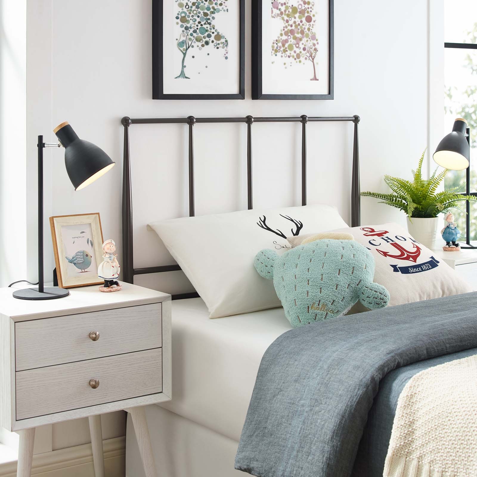Kiana Twin Metal Stainless Steel Headboard Brown MOD-6103-BRN - $72.97
