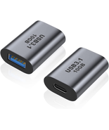 Areme USB Female to USB C Female Adapter (2 Pack), 10Gbps USB 3.1 to Typ... - £11.05 GBP