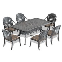 Cast Aluminum Patio Furniture Set (7pc) - £847.15 GBP