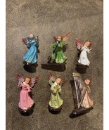 6 Vintage PUTZ Plastic CHRISTMAS ANGELS INSTRUMENT Pastels Hong Kong - $47.52 CAD