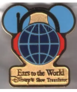 Disney World Show Translator Ears to the World Mickey Globe Cast Pin ret... - $20.58 CAD