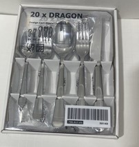 IKEA DRAGON Stainless 20 Piece Flatware Set Forks Spoons Knives Teaspoons NEW - £23.39 GBP