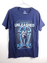 WWE The Big Dog Unleashed T Shirt Men Size Medium Blue Knit 100% Cotton Pullover - £11.61 GBP
