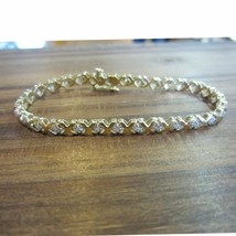 3.5 Karat Rund Diamant 14K Gelbgold Über Damen &quot; Xo CM Tennis Armband - £389.67 GBP