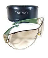 Gucci GG 2764S Brown/Green Silver Horse-bit Shield Sunglasses w/Case - $136.77 CAD