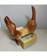 VINTAGE 1950&#39;s Mid-Century Dachshund Weiner Dog Ceramic Planter Trinket ... - €27,45 EUR