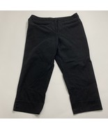 Chicos Pants Womens Size 2.5 Large 14 Black Dress Slacks Straight Leg Fl... - $10.40