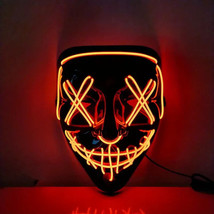 Cool Cyberpunk Helmet Glow Mask Red/Black - Perfect for Cosplay and Costumes! - £18.98 GBP