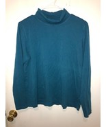Lands End Womens SZ Medium Long Sleeve Pullover Mock Turtleneck Shirt Co... - $11.43 CAD
